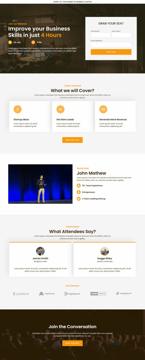 Webinar Optin