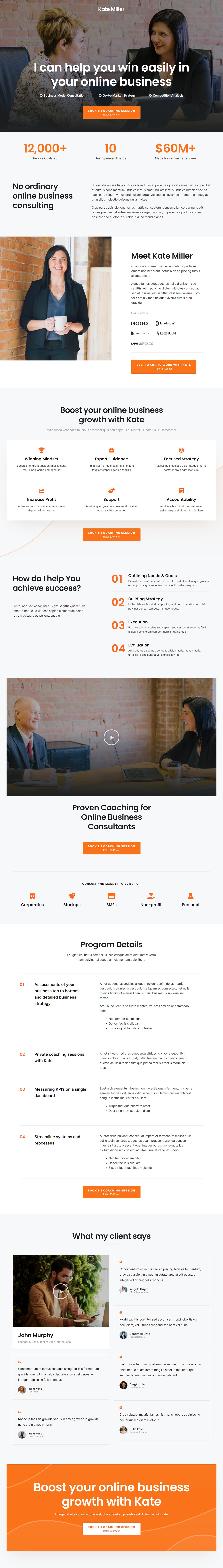 Business Coach Landing