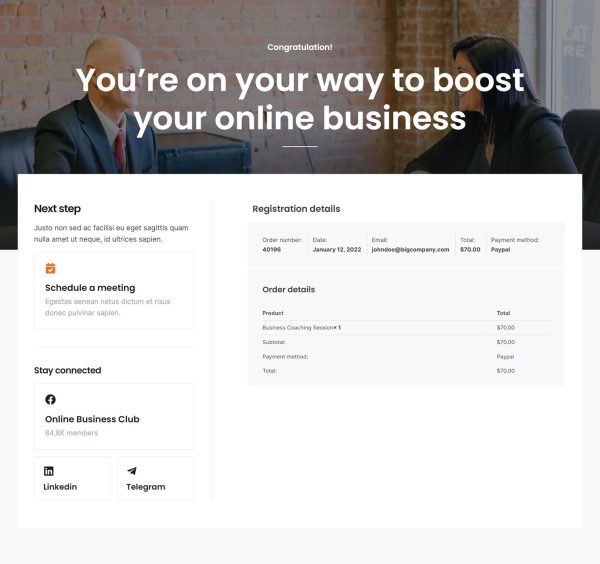 Business Coach Thank you