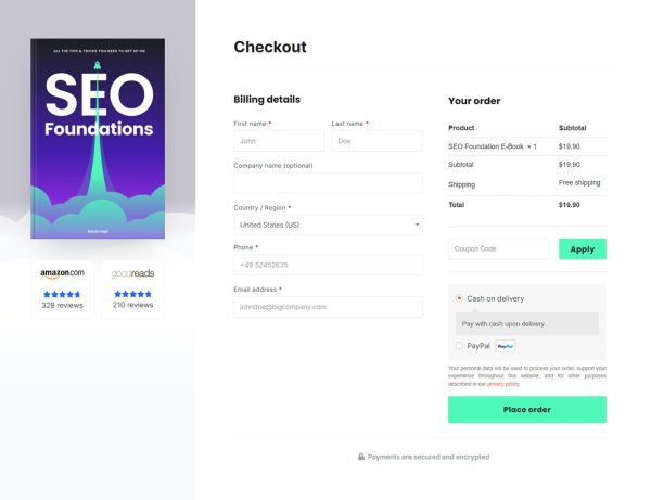 SEO Foundation Ebook Checkout