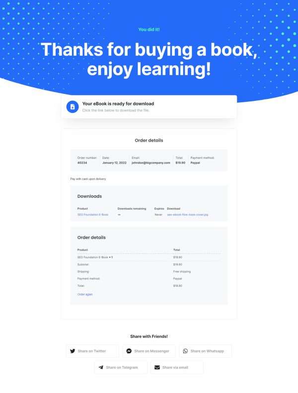 SEO Foundation Ebook Thank You