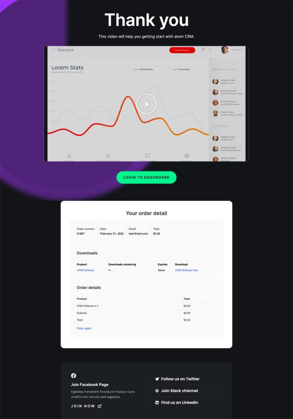 CRM Software Thank You