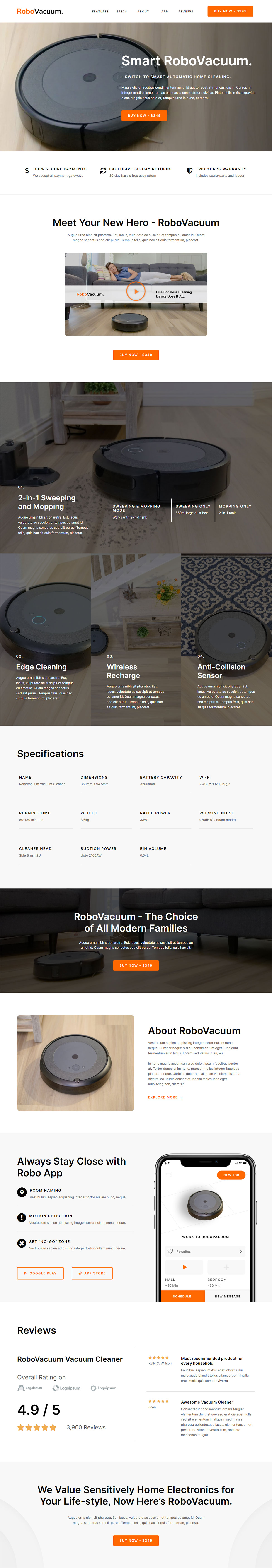 RoboVacuum Sales Landing