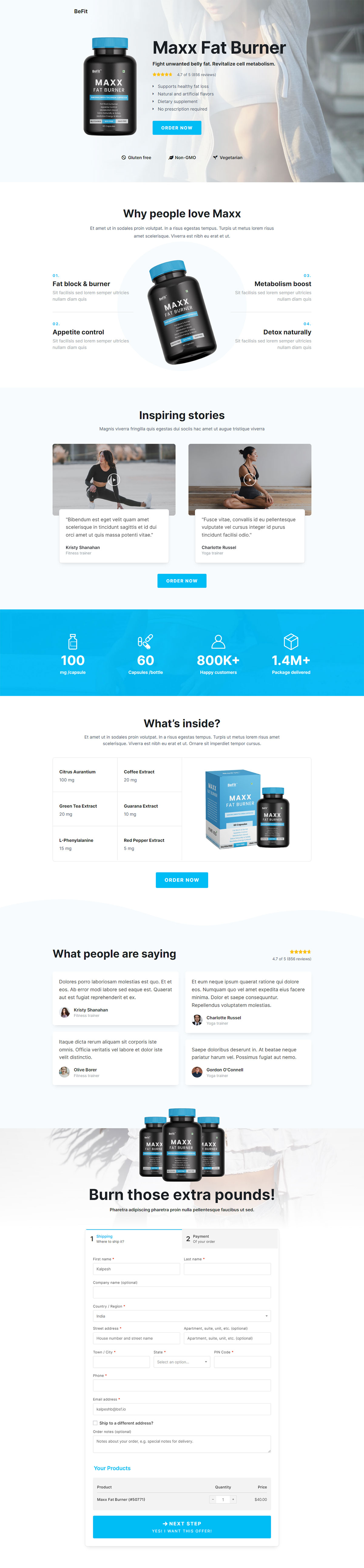 Fat Burner Checkout
