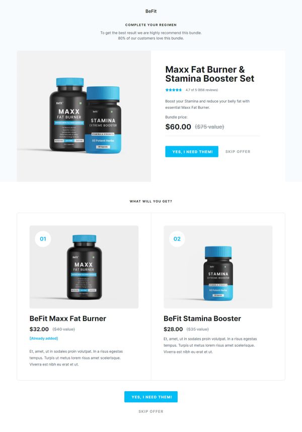 Fat Burner Upsell