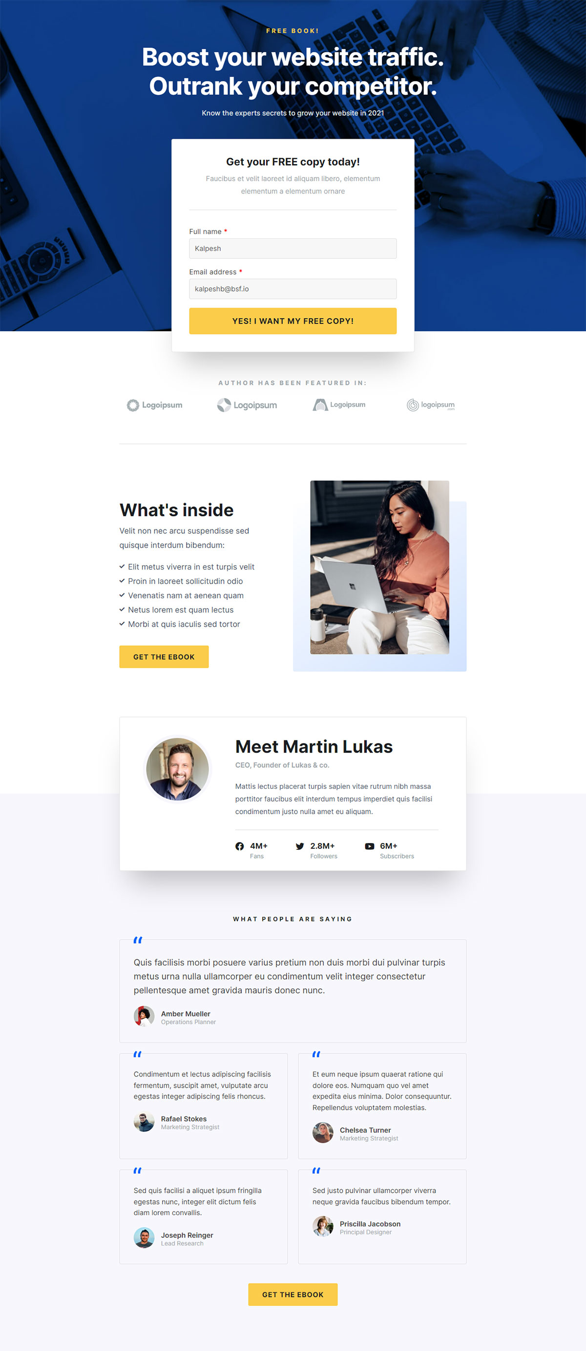 Online Marketing eBook Optin