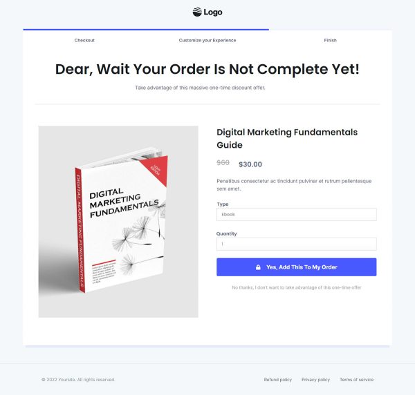 Store Checkout Upsell 01