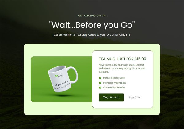 Mint Tea Upsell