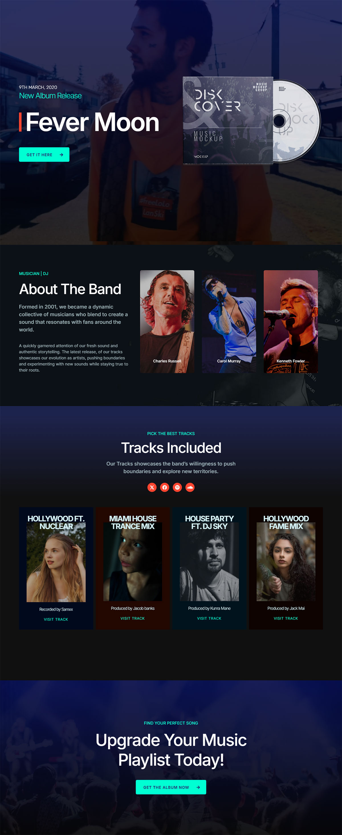 Music Album Landing Page