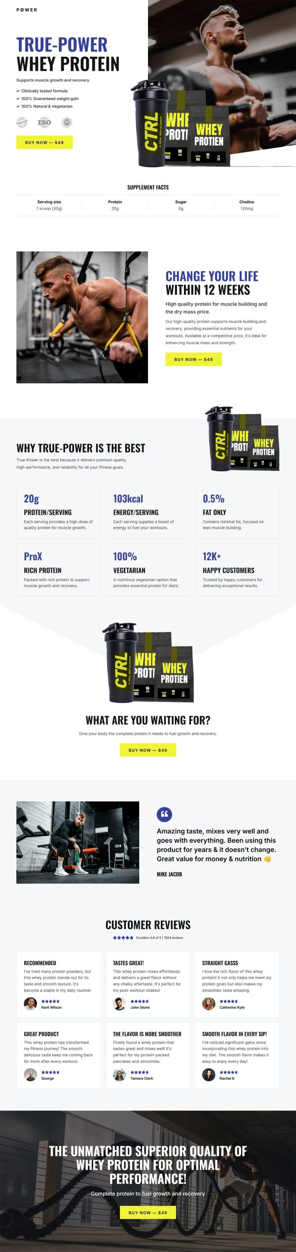 Whey Protein Sales Landing