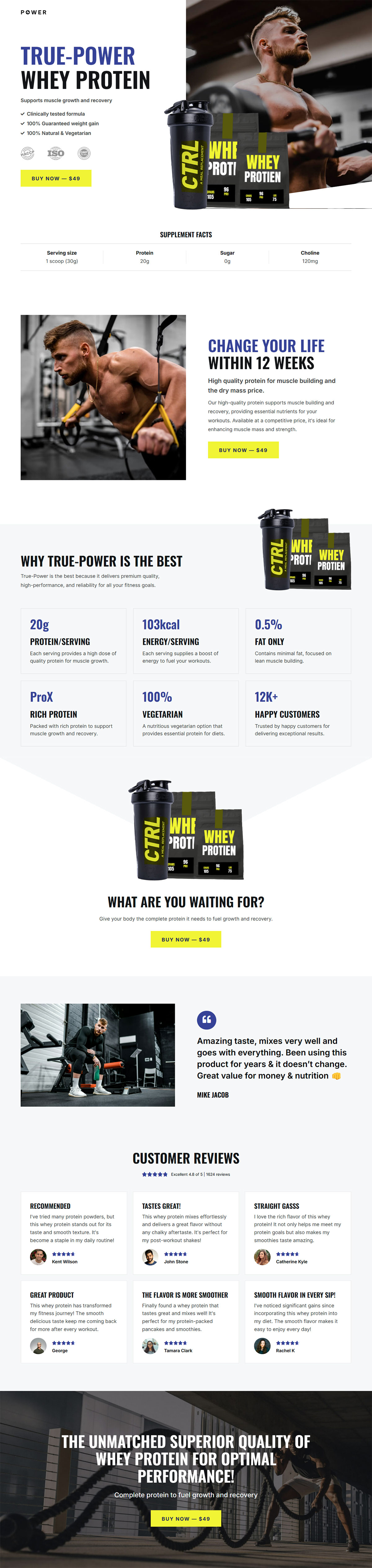Whey Protein Sales Landing
