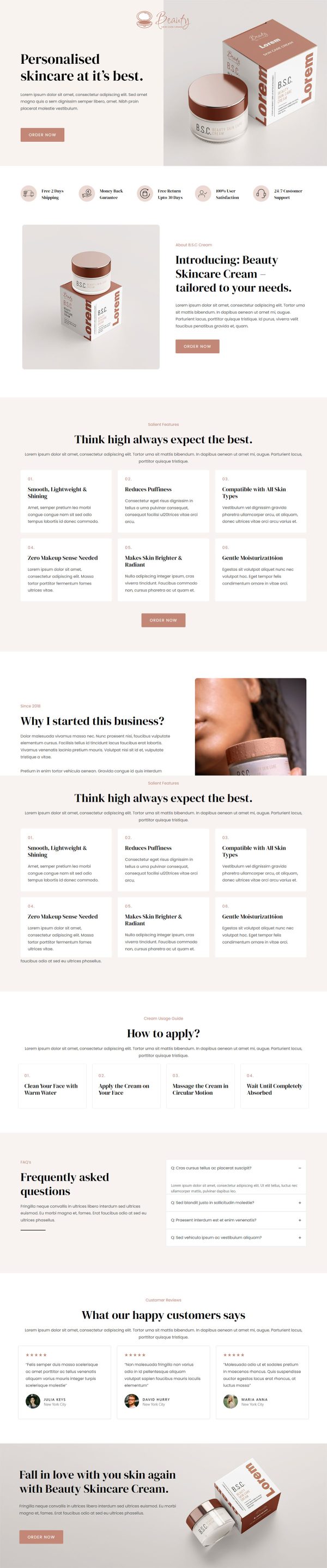Beauty Skincare Landing