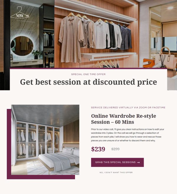 Image Consultant Upsell