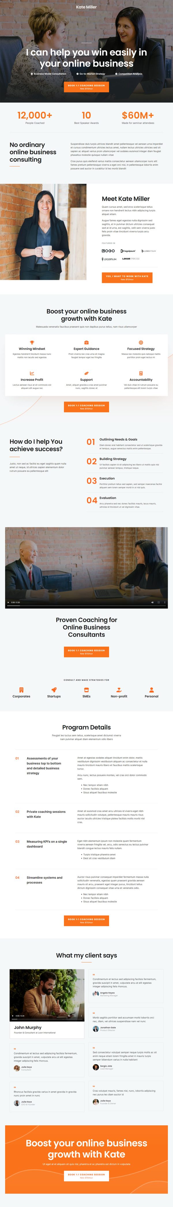 Business Coach Landing