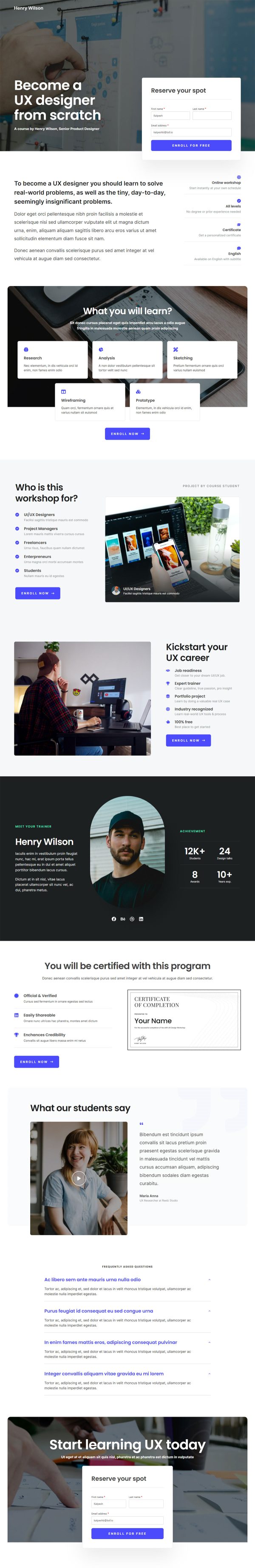 Online Workshop Optin